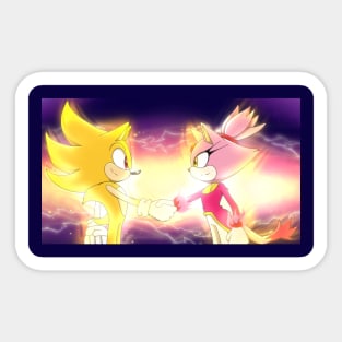 Super Sonic and Burning Blaze Sticker